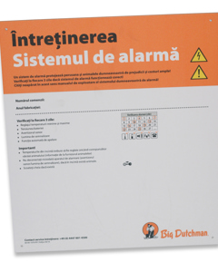 Wartungstafel RO: Alarmsystem